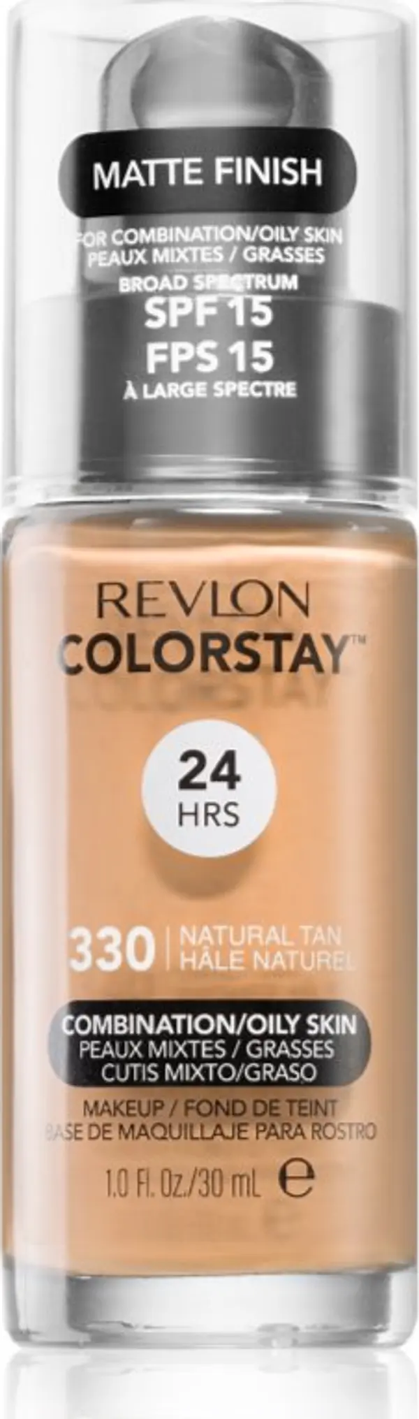 Revlon Cosmetics Revlon Cosmetics ColorStay™ SPF 15 дълготраен матиращ фон дьо тен за смесена и мазна кожа цвят 330 Natural Tan 30 мл.