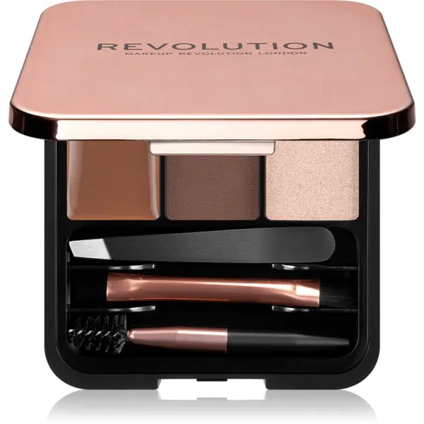 Revolution Revolution Brow Sculpt Kit сет за перфектни вежди цвят Medium 2.2 гр.