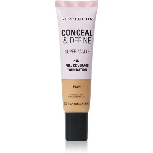 Revolution Revolution Conceal & Define матиращ фон дьо тен цвят F9.7W 23 мл.