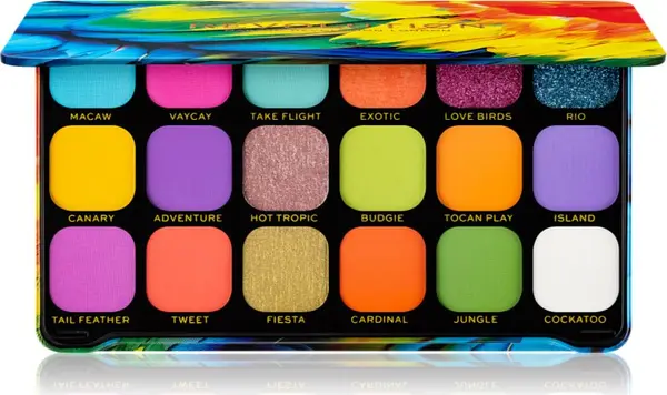Revolution Revolution Forever Flawless палитра от сенки за очи цвят Bird of Paradise 18x1.1 гр.