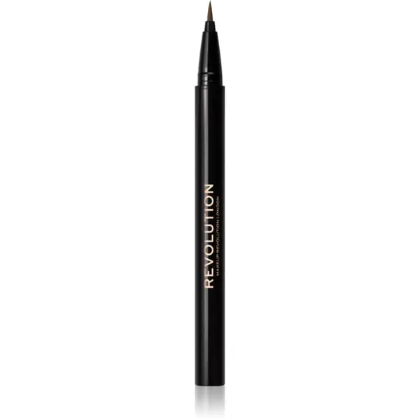 Revolution Revolution Hair Stroke Brow Pen маркер за вежди цвят Medium Brown 0.5 мл.