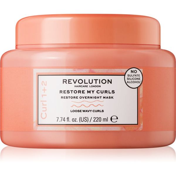 Revolution Haircare Revolution Haircare My Curls 1+2 Restore My Curls нощна регенерираща маска за чуплива коса 220 мл.