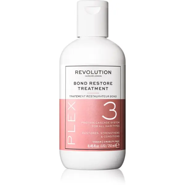 Revolution Haircare Revolution Haircare Plex No.3 Bond Restore Treatment интензивна грижа за коса за суха и увредена коса 250 мл.