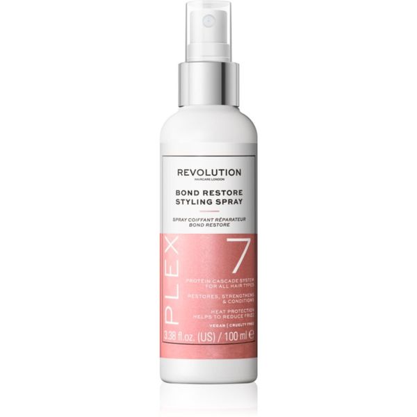 Revolution Haircare Revolution Haircare Plex No.7 Bond Restore Styling Spray регенериращ балсам в спрей за коса, изложена на високи температури 100 мл.