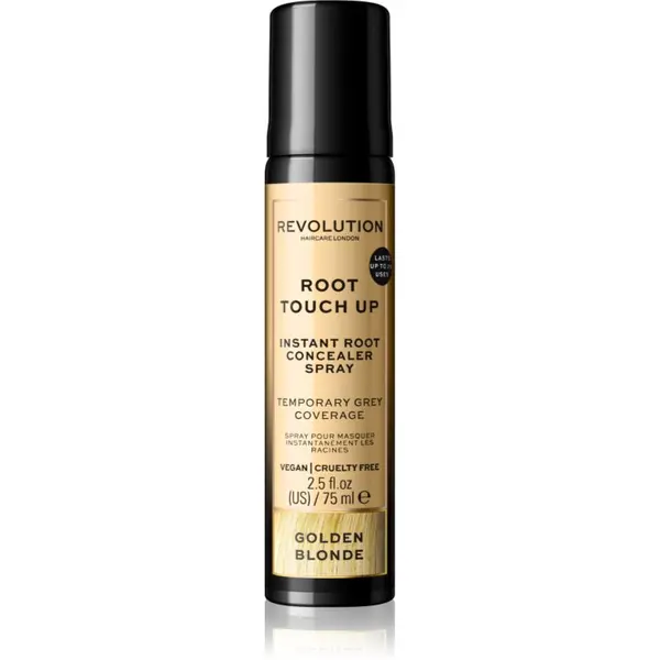 Revolution Haircare Revolution Haircare Root Touch Up спрей за мигновено прикриване на израснала коса цвят Golden Blonde 75 мл.