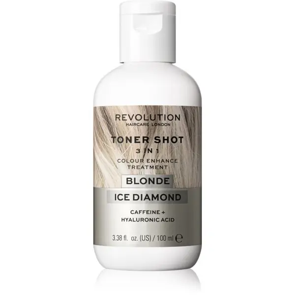 Revolution Haircare Revolution Haircare Toner Shot Blonde Ice Diamond подхранваща тонираща маска 3 в 1 цвят Ice Diamond 100 мл.