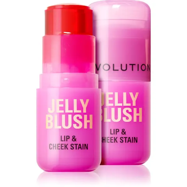 Revolution Revolution Jelly Blush руж в стик за устни и скули цвят Strawberry Pink 5.5 гр.