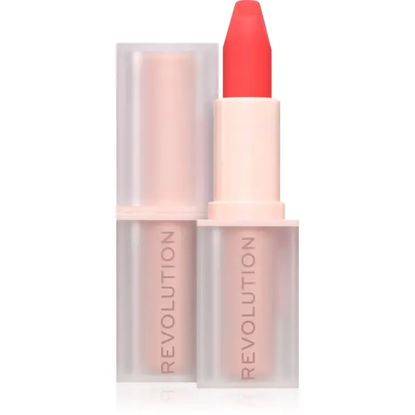 Revolution Revolution Lip Allure Soft Satin Lipstick Кремообразно червило със сатенено покритие цвят Vibe Red 3.2 гр.