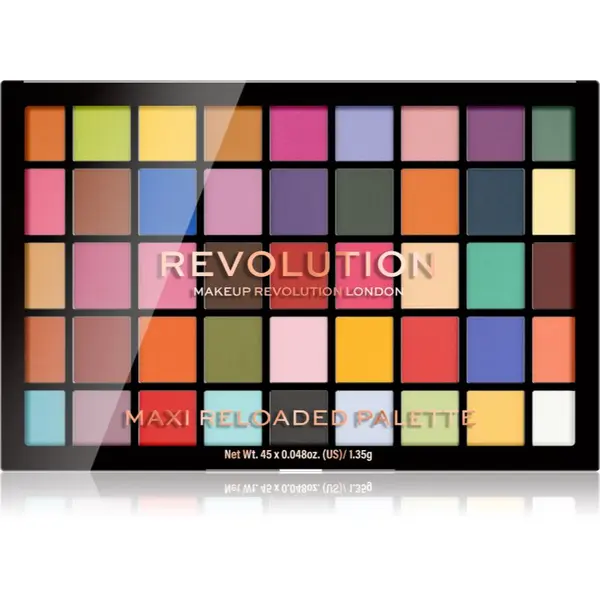 Revolution Revolution Maxi Reloaded Palette палитра с прахообразни сенки за очи цвят Monster Mattes 45x1.35 гр.