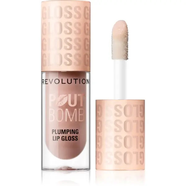 Revolution Revolution Pout Bomb блясък за устни с увеличаващ ефект цвят Milky Sheer Holo 4.6 мл.