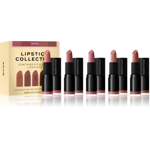 Revolution PRO Revolution PRO Lipstick Collection комплект червила цвят Bare 5 бр.