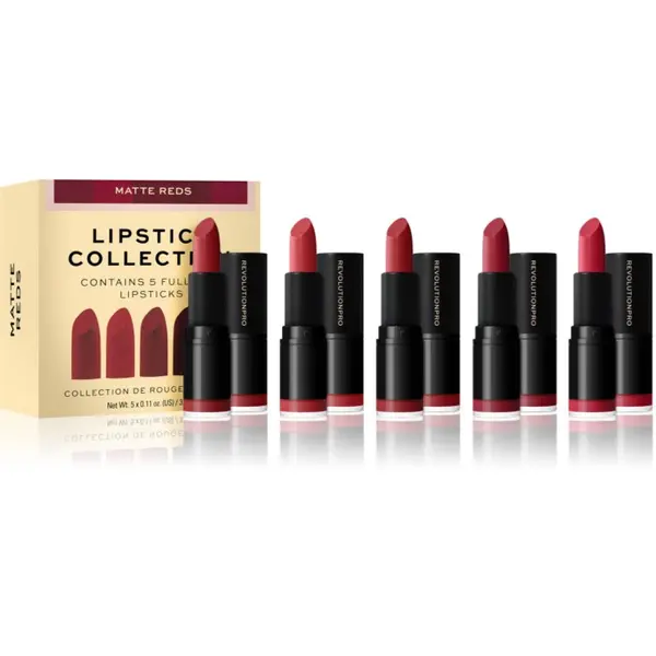 Revolution PRO Revolution PRO Lipstick Collection комплект червила цвят Matte Reds 5 бр.