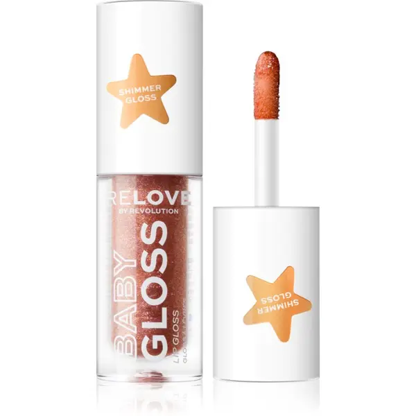 Revolution Relove Revolution Relove Baby Gloss Shimmer блясък за устни с блестящи частици цвят Pink Tulle 1.8 мл.