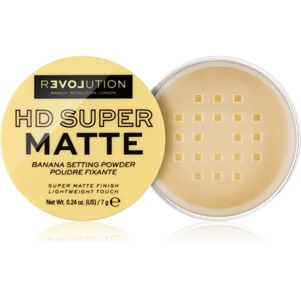 Revolution Relove Revolution Relove HD Super Matte прозрачна фиксираща пудра с матиращ ефект цвят Banana 7 гр.