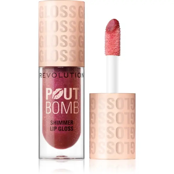 Revolution Revolution Shimmer Gloss блясък за устни с блестящи частици цвят Berry Lustre 4.5 мл.