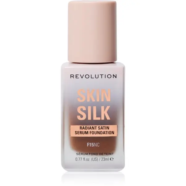 Revolution Revolution Skin Silk Serum Foundation лек фон дьо тен с озаряващ ефект цвят F15 23 мл.