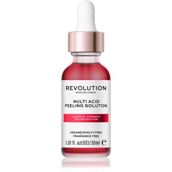 Revolution Skincare Revolution Skincare AHA + BHA Moderate Multi Acid Peeling Solution нежен серум за лице с пилинг ефект 30 мл.