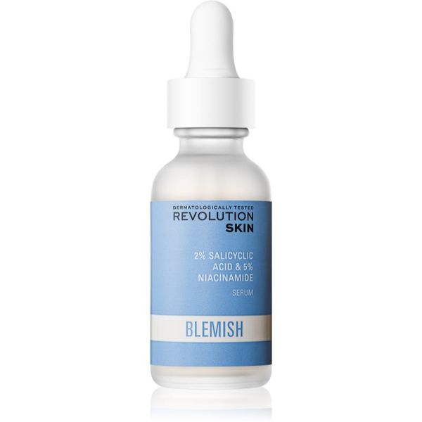 Revolution Skincare Revolution Skincare Blemish 2% Salicylic Acid & 5% Niacinamide успокояващ серум за проблемна кожа, акне 30 мл.
