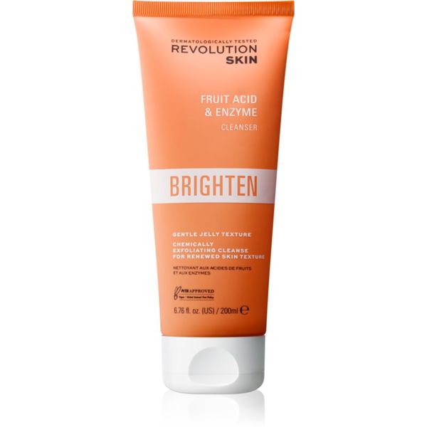 Revolution Skincare Revolution Skincare Brighten Fruit Acid & Enzyme озаряващ почистващ гел s AHA 200 мл.
