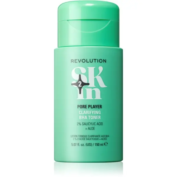 Revolution Skincare Revolution Skincare Clearly Clarify 2% Salicylic Acid &Aloe Clarifying BHA Toner почистващ тоник за регулиране на себума и минимизиране на порите 150