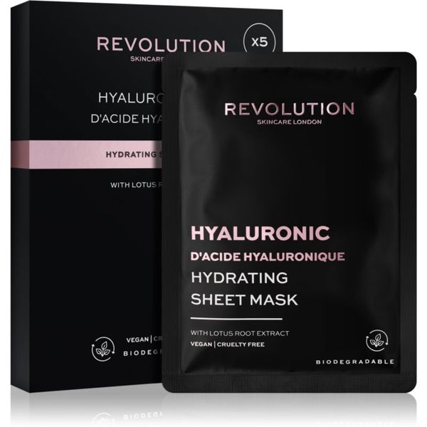 Revolution Skincare Revolution Skincare Hyaluronic Acid комплект платнени маски за интензивна хидратация 5 бр.