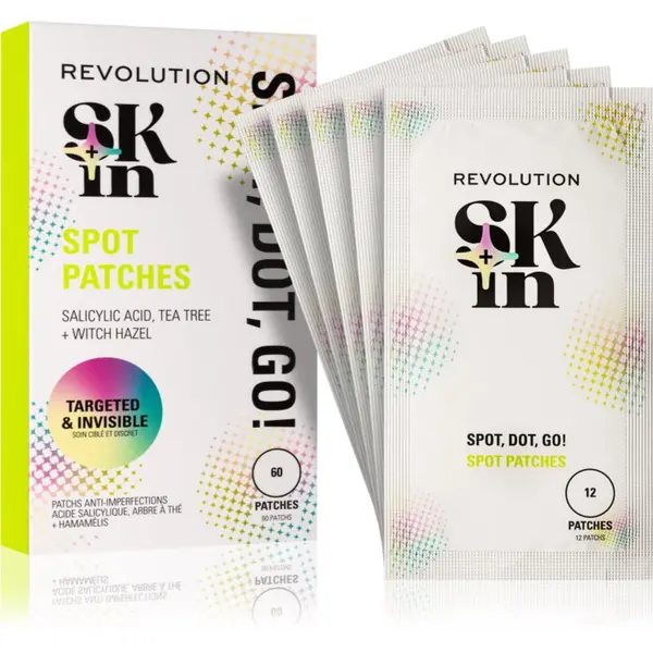 Revolution Skincare Revolution Skincare Skindividual Clearly Clarify Spot, Dot, Go! Salicylic Acid Spot Patches лепенки за проблемна кожа против акне 60 бр.