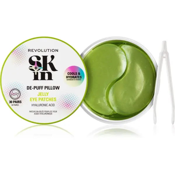 Revolution Skincare Revolution Skincare Skindividual Happy Hydrate De-Puff Hyaluronic Acid Jelly Eye Patches хидратиращи гел-възглавнички за околоочната област 30 бр.