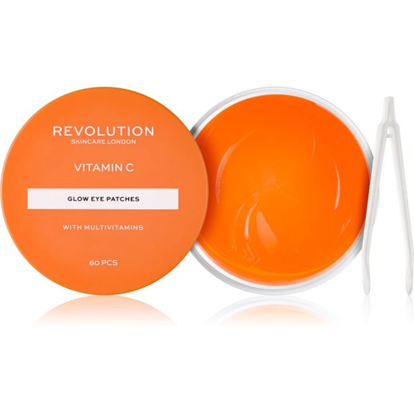 Revolution Skincare Revolution Skincare Vitamin C With Multivitamins хидрогелова маска за зоната около очите за освежаване и хидратация 60 бр.