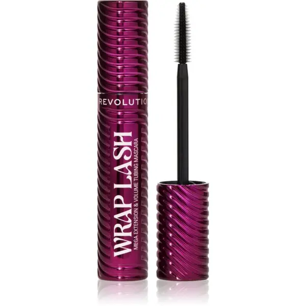 Revolution Revolution Wrap Lash Tubing спирала за удъжаване, извиване и обем цвят Burgundy 8.5 мл.
