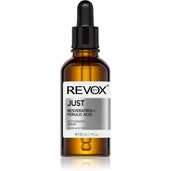 Revox B77 Revox B77 JUST Resveratrol + Ferulic Acid антиоксидантен серум на лицето и шията 30 мл.