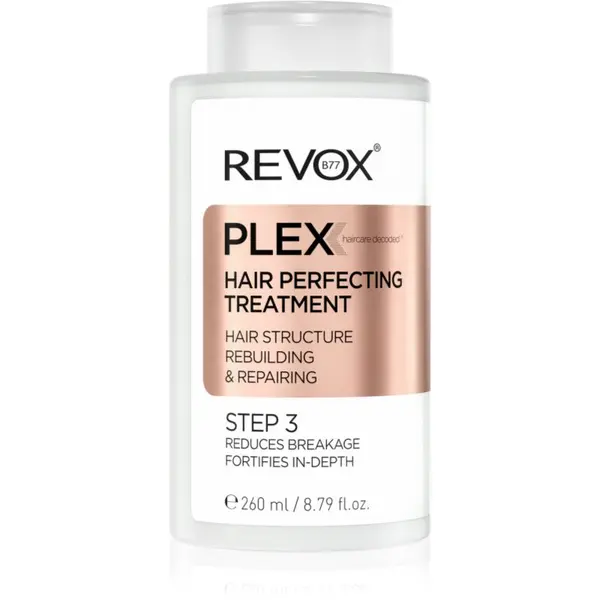 Revox B77 Revox B77 PLEX Hair Perfecting Treatment. Step 3 грижа за използване преди нанасянето на шампоан за боядисана и увредена коса 260 мл.