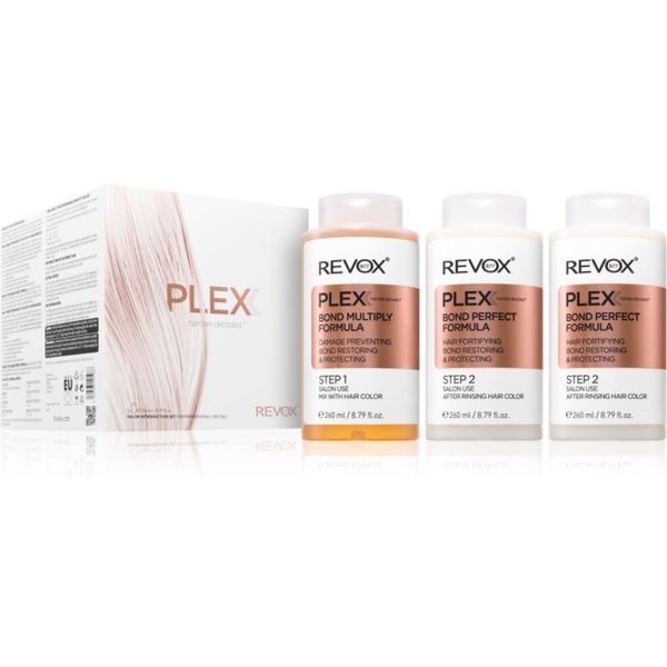 Revox B77 Revox B77 Plex Hair Rebuilding System Professional Set комплект за боядисана и увредена коса за професионална употреба 3x260 мл.