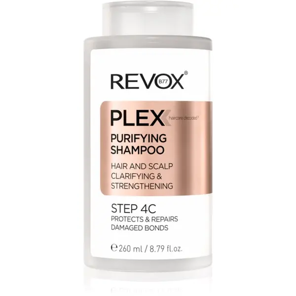 Revox B77 Revox B77 PLEX Purifying Shampoo. Step 4C почистващ шампоан за укрепване на увредената коса 260 мл.