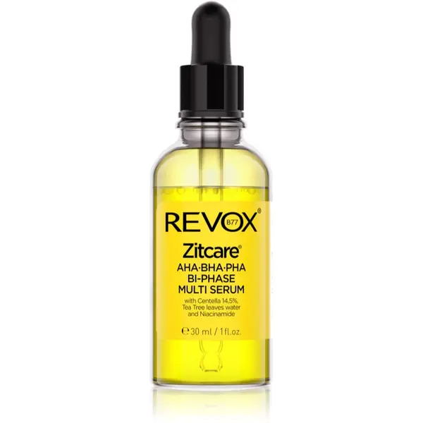 Revox B77 Revox B77 Zitcare AHA BHA PHA Bi-Phase Multi Serum двуфазен серум за изглаждане и матиране на лицето 30 мл.