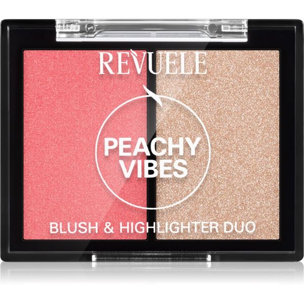 Revuele Revuele Blush & Highlighter Duo озаряващ руж цвят Peachy Vibes 8 гр.