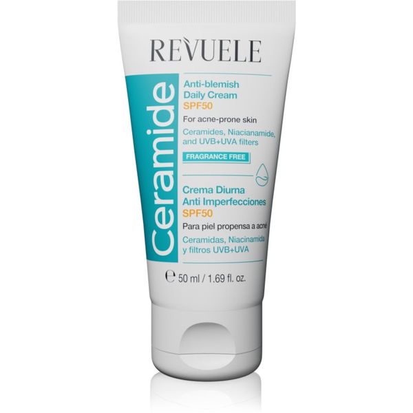 Revuele Revuele Ceramide Anti-Blemish Daily Cream дневен предпазващ крем за проблемна кожа, акне SPF 50 50 мл.