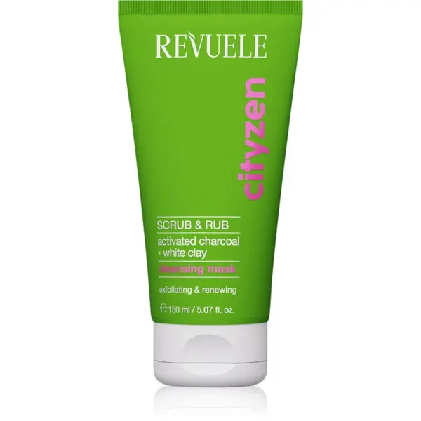Revuele Revuele Cityzen Scrub & Rub ексфолираща прочистваща маска за лице с активен въглен 150 мл.