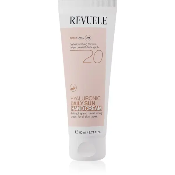 Revuele Revuele Daily Sun Hyaluronic Hand Cream SPF 20 хидратиращ защитен крем за ръце SPF 20 80 мл.