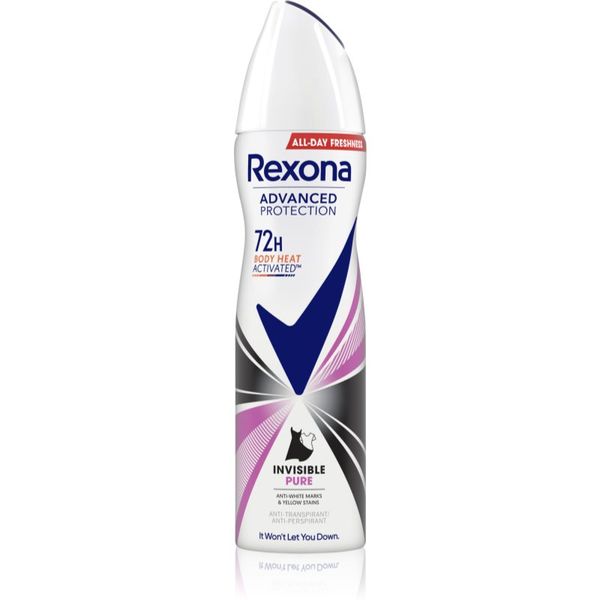 Rexona Rexona Advanced Protection Invisible Pure антиперспирант срещу бели и жълти петна 72 ч. 150 мл.