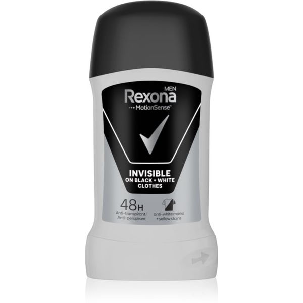 Rexona Rexona Invisible on Black + White Clothes Antiperspirant твърд антиперспирант 48 H 50 мл.