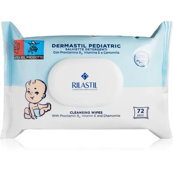 Rilastil Rilastil Dermastil Pediatric фини почистващи кърпички за деца 72 бр.