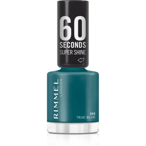 Rimmel Rimmel 60 Seconds Super Shine лак за нокти цвят 104 True Blue 8 мл.