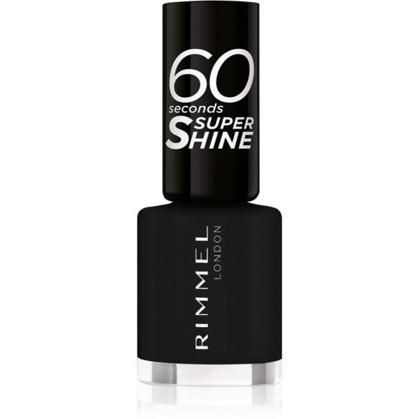 Rimmel Rimmel 60 Seconds Super Shine лак за нокти цвят 900 Black 8 мл.