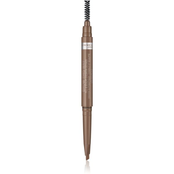 Rimmel Rimmel Brow This Way молив за вежди с четка 2 в 1 цвят 001 Blonde 0,25 гр.