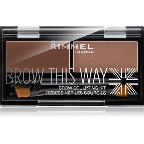 Rimmel Rimmel Brow This Way палитра за вежди цвят 002 Medium Brown 1,3 гр.