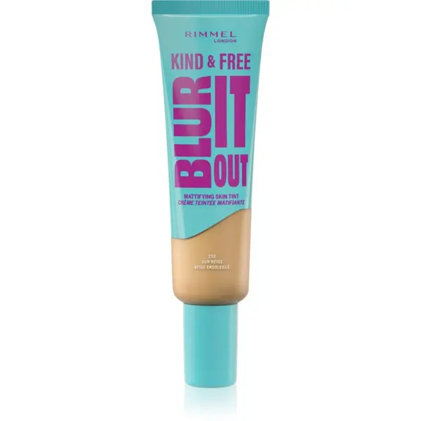 Rimmel Rimmel Kind & Free Blur It Out лек хидратиращ фон дьо тен цвят 250 Sun Beige 30 мл.
