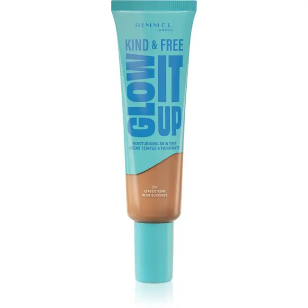 Rimmel Rimmel Kind & Free Glow It Up лек хидратиращ фон дьо тен цвят 201 Classic Beige 30 мл.
