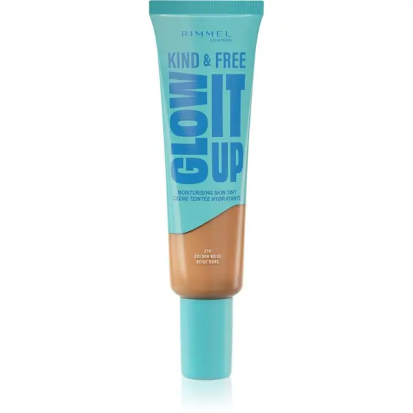 Rimmel Rimmel Kind & Free Glow It Up лек хидратиращ фон дьо тен цвят 210 Golden Beige 30 мл.