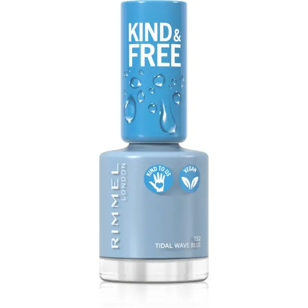 Rimmel Rimmel Kind & Free лак за нокти цвят 152 Tidal Wave Blue 8 мл.