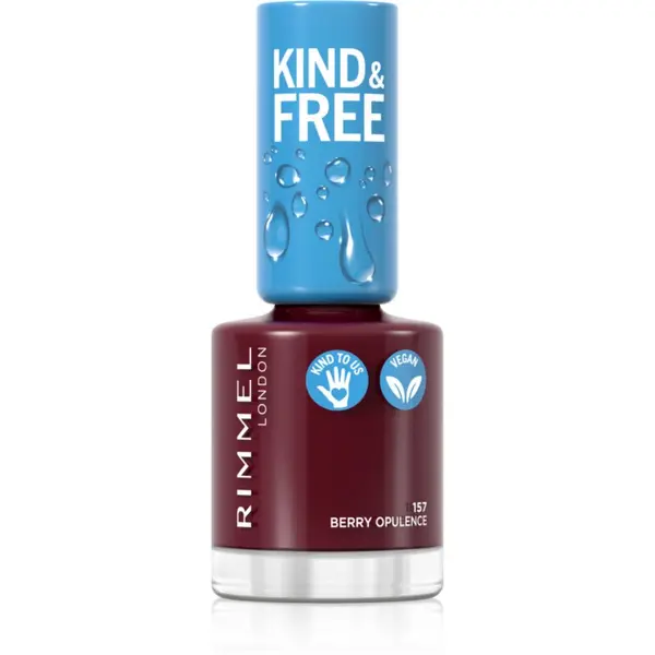 Rimmel Rimmel Kind & Free лак за нокти цвят 157 Berry Opulence 8 мл.